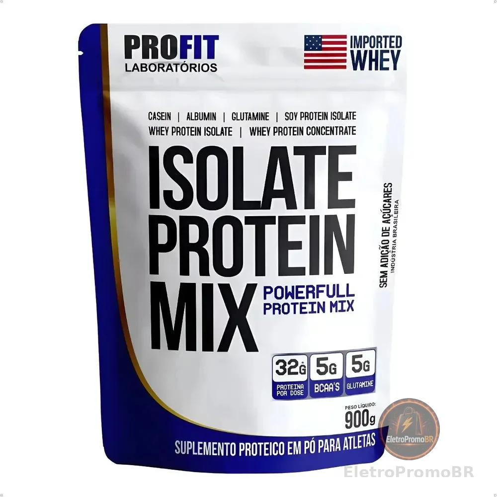 Whey Isolate Protein Mix Refil 900g - Profit Sabor Morango