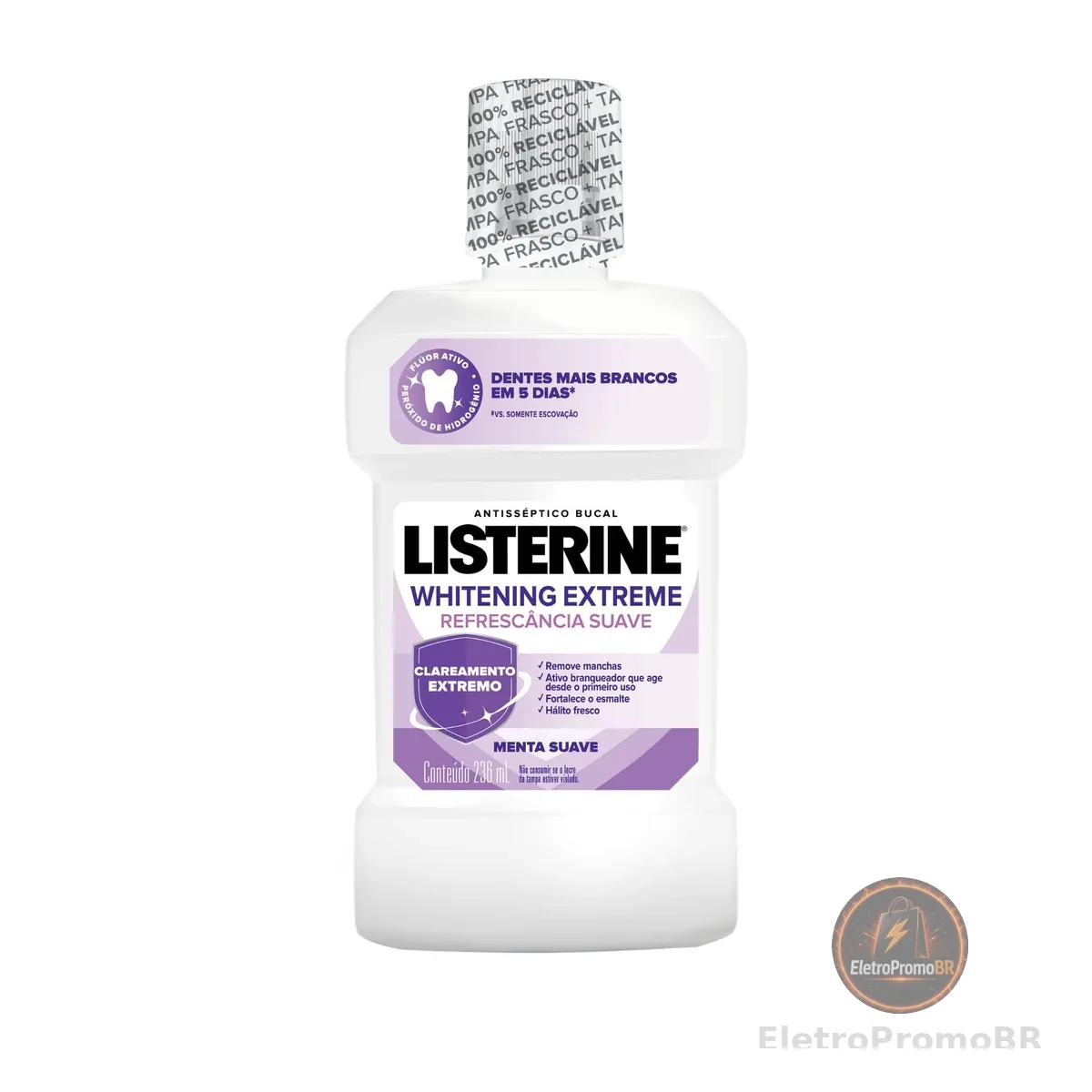 Listerine Whitening Extreme Enxaguante Bucal Clareador Dental,236ml