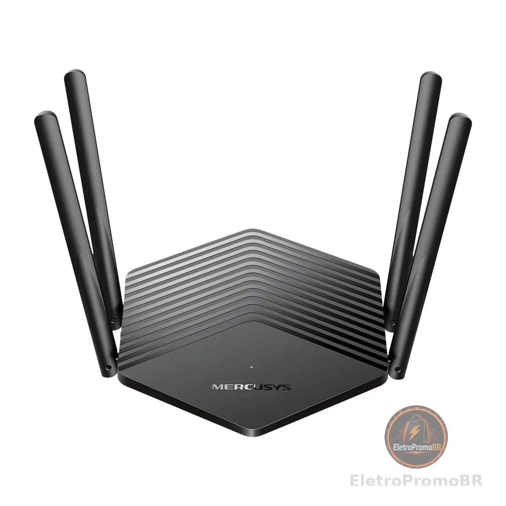 Mercusys MR80X V4 Roteador Wi-Fi 6 AX3000 Dual Band, 4 Portas Gigabit, 4 Antenas, EasyMesh, Cobertura de até 180 m² e Conexão para até 100 Dispositivos