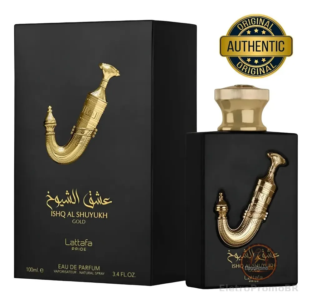 Perfume Arabe Lattafa Ishq Al Shuyukh Gold 100ml Masculino