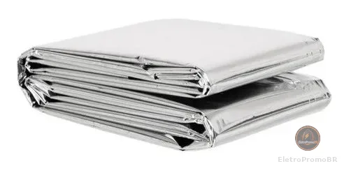Cobertor Manta Térmica Aluminizado Isolante Emerg Resgate Prata