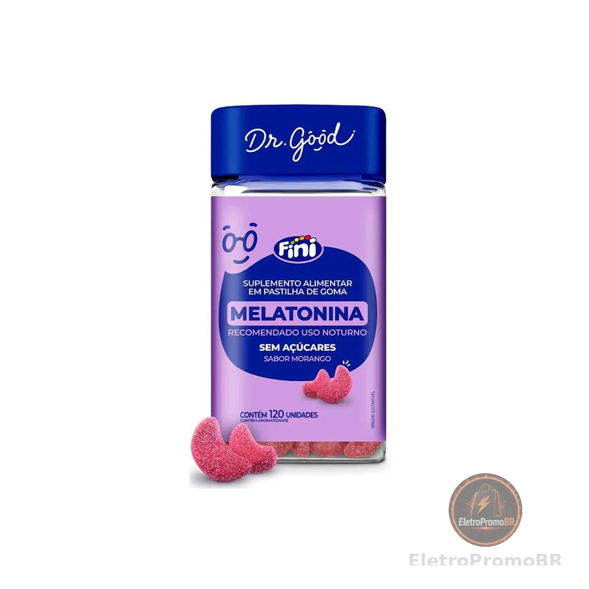 Melatonina Sabor Morango 120 Gomas Fini Dr Good
