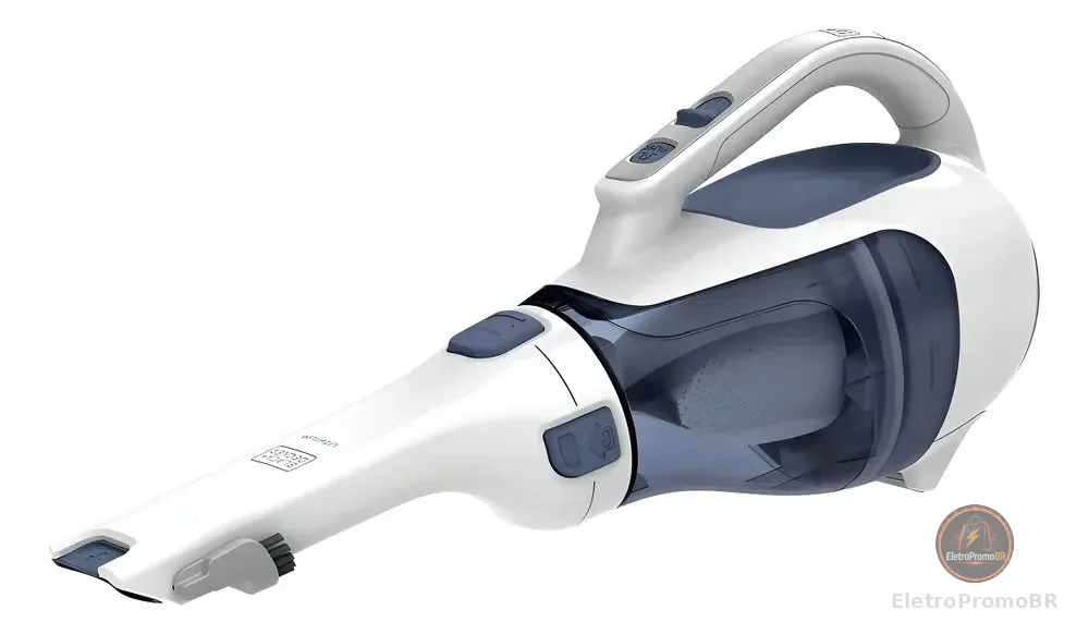 Aspirador de Pó Portátil Black+Decker APB12000 Reservatório de 500ml Cinza