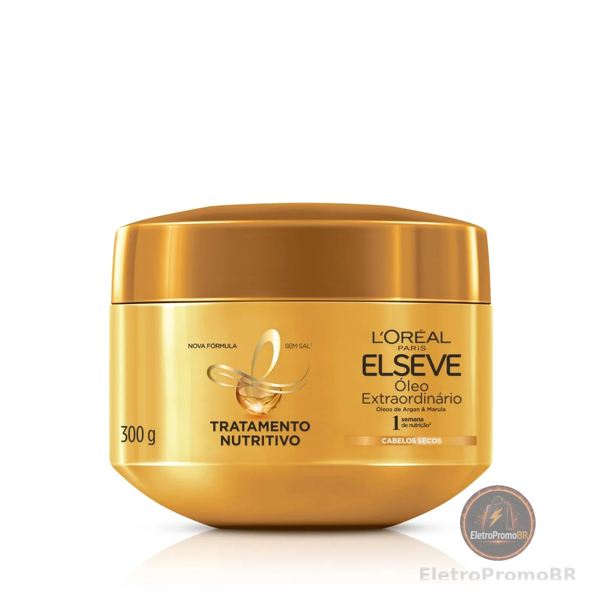 L'Oréal Paris Elseve Óleo Extraordinário Creme de Tratamento para Nutrição Intensa de Cabelos Secos, com Micro-Óleos de Flores Preciosas para Maciez e Brilho 300g