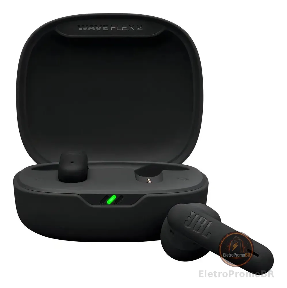 Fone De Ouvido Bluetooth Jbl Wave Flex 2 Preto