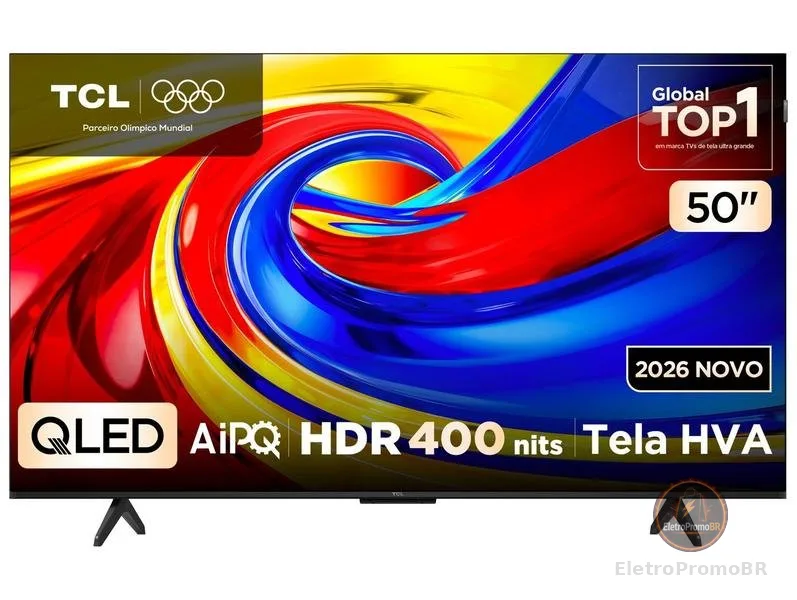 Smart TV 50" TCL 4K UHD QLED 50P7L Google TV 2026