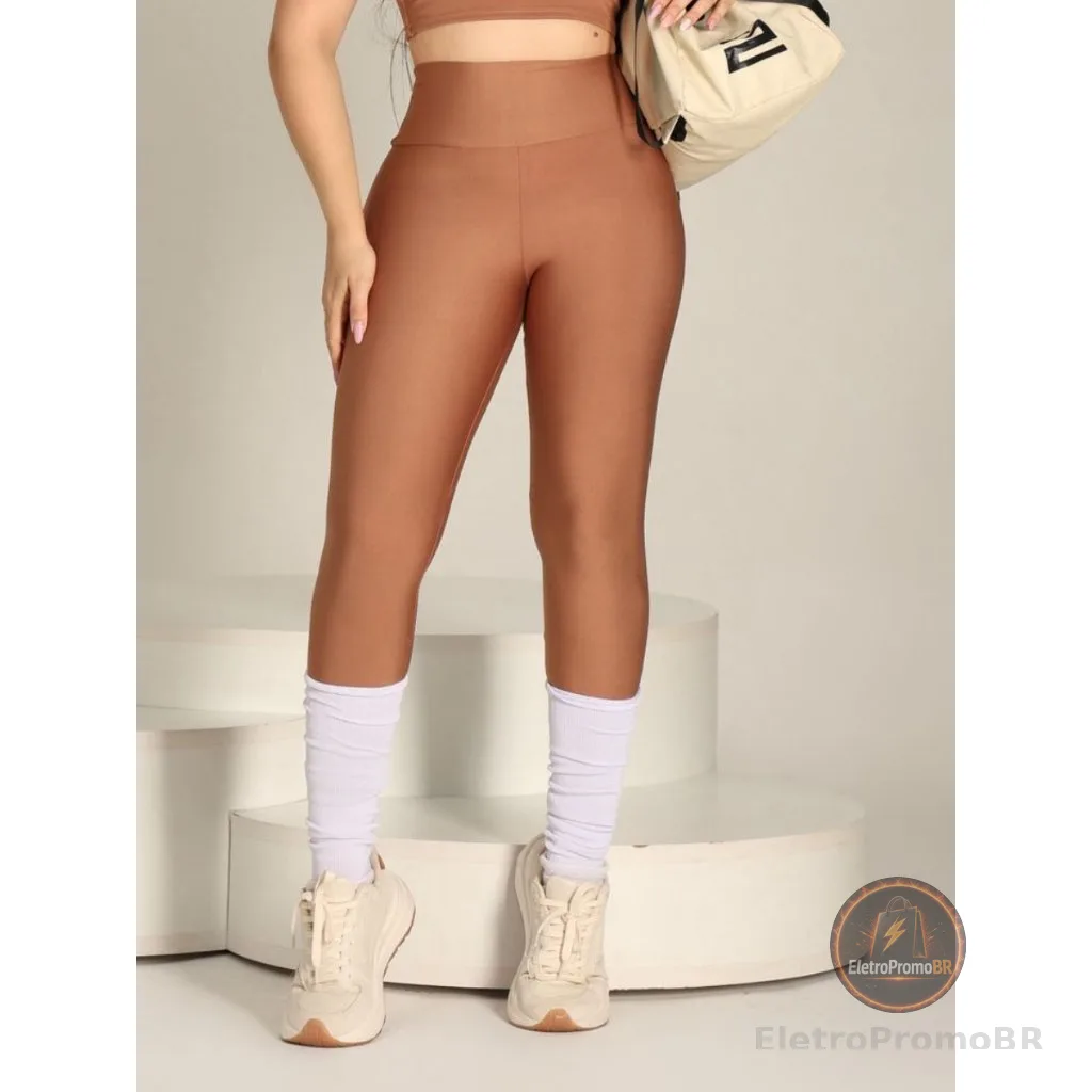 Calça Legging  de Cintura Alta para Academia Feminina Esportiva  Modeladora Cores Verão