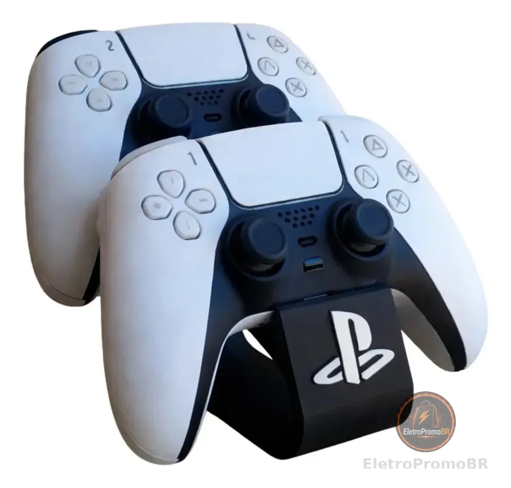 Suporte Duplo Para Controles De Ps5 Preto