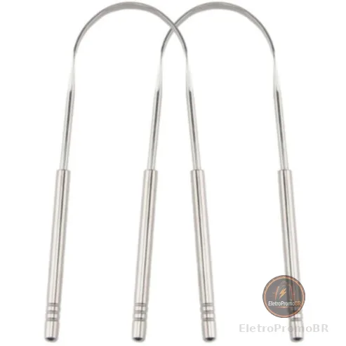 2 Peças Limpador De Língua Raspador De Língua Em Aço Inox Limpador De Lingua