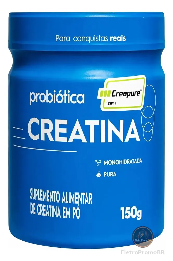 Creatina Monohidratada Creapure Probiótica 150g Sem Sabor