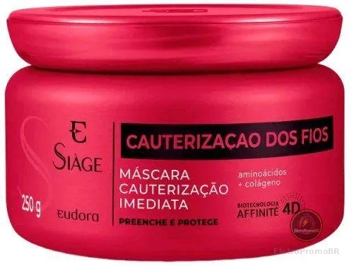 Máscara Capilar Cauterização Imediata Eudora Siàge Cauterização dos Fios 250g