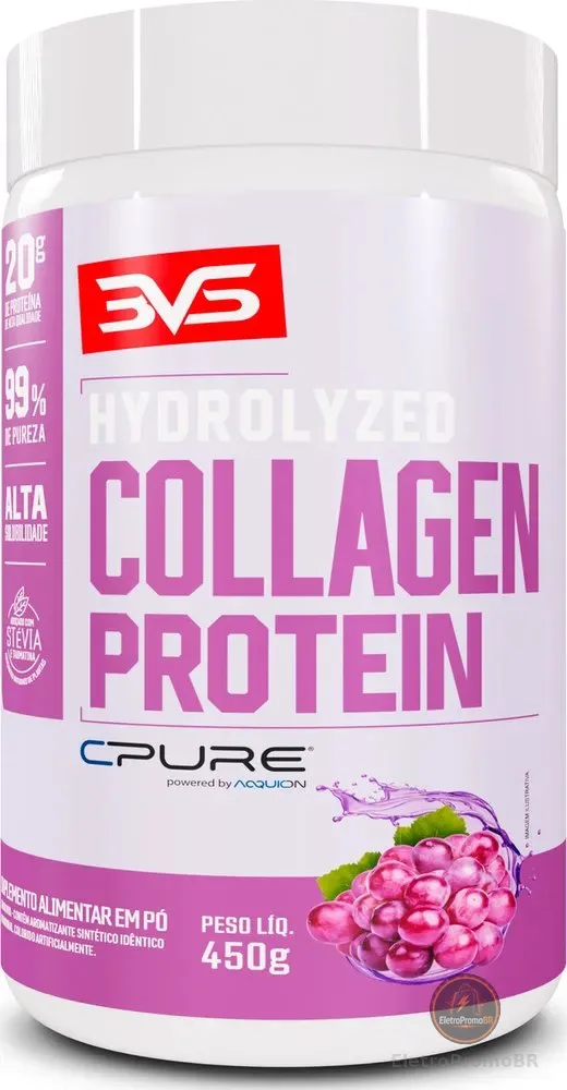 Colágeno Protein Cpure® 450g - Sabor: Uva - Fórmula Concentrada com 20g de Proteína por Dose e Alta Solubilidade