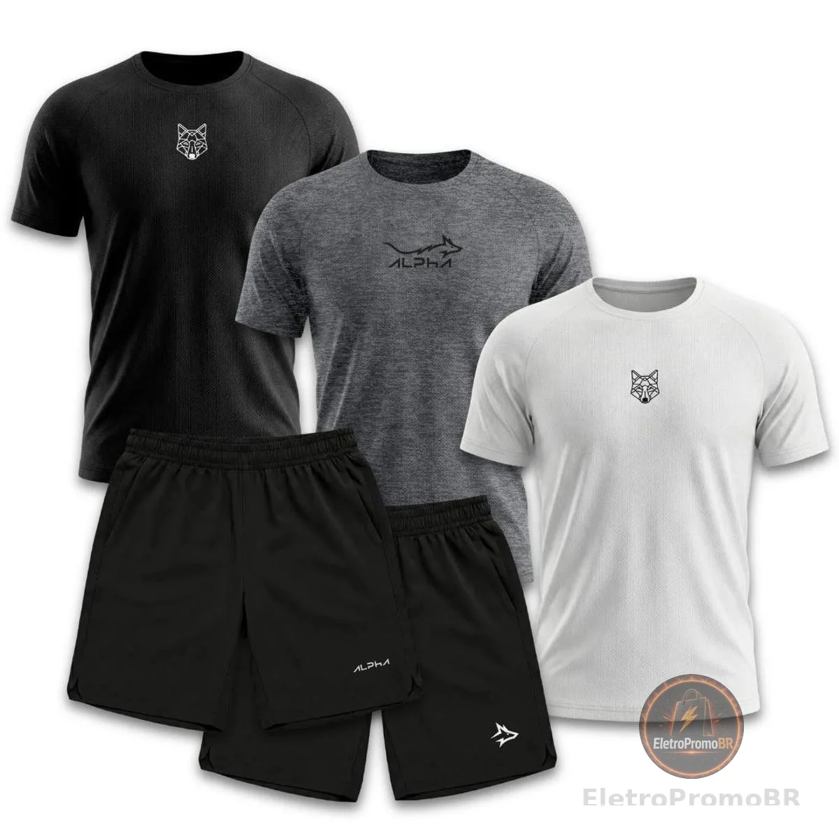 Kit 5 Peças Dry Masculinas Treino Academia Alpha