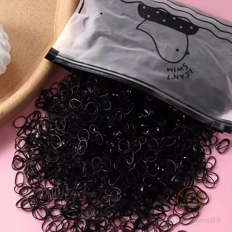 1000/2000Pcs/Pack Acessórios Para Porta Rabos De Pônei De Borracha Meninas Elásticas Descartáveis Coloridasx