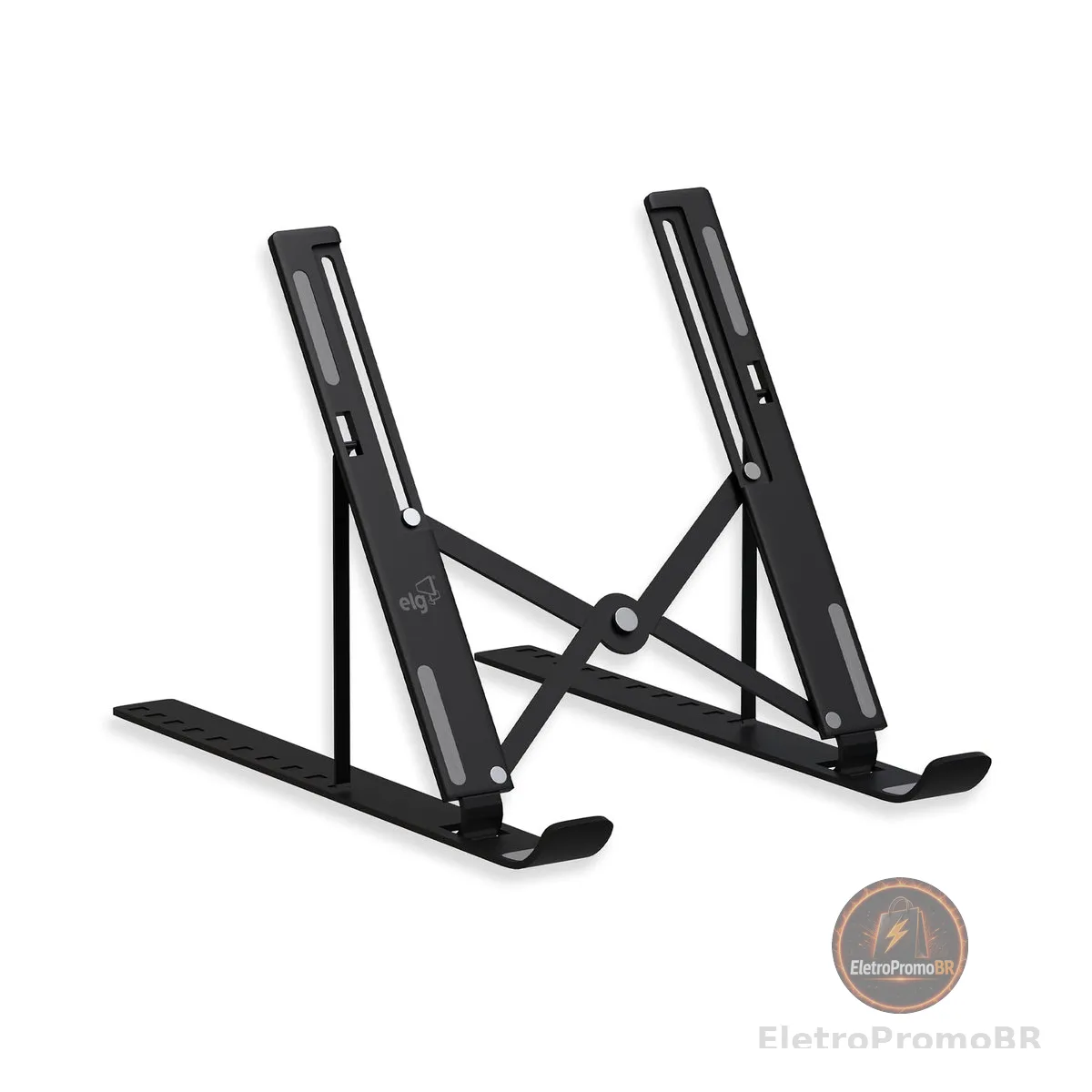 Suporte de Mesa Portátil para Notebook/Laptop de 10" a 17,3", 10 Níveis de Regulagem, Dobrável, Inclui Bolsa de Transporte, Preto, NTB8520B, ELG