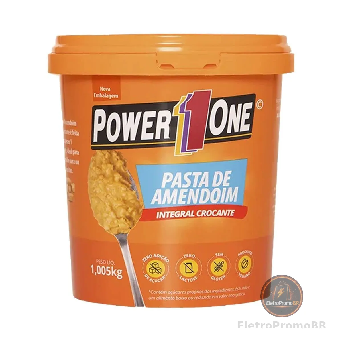 Pasta de Amendoim Crocante (1,005kg), Power One