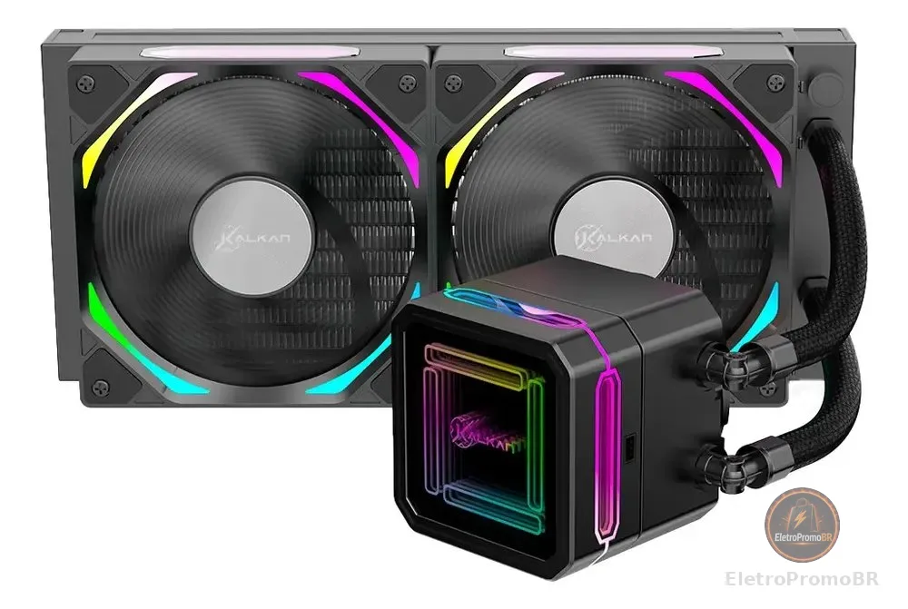 Water Cooler Gamer Kalkan Delta 240 Wireless Argb Preto