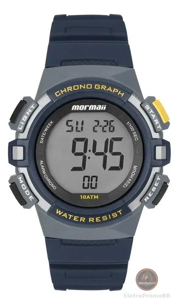 Relógio Digital Mormaii Molcdaar8a Azul Design Esportivo e Resistente à Água