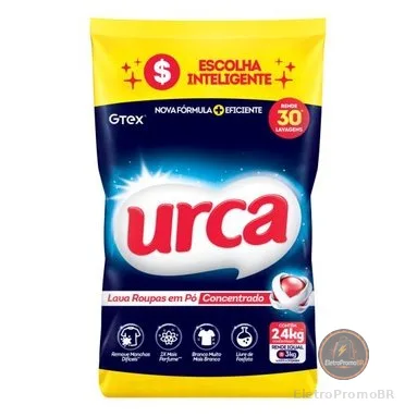 Lava Roupas Pó Urca Concentrado Sache 2,4KG
