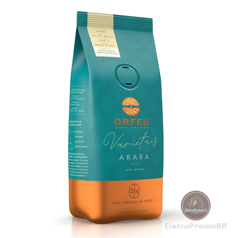 Café Arara Orfeu em Grãos, 100% Arabica 250g