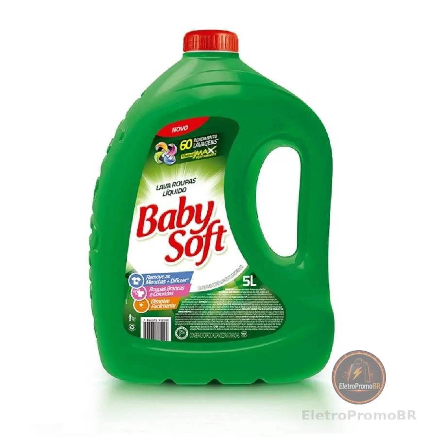 Lava Roupas Líquido Baby Soft Max Performance Verde - 5L