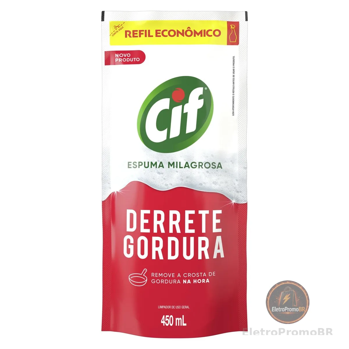 Limpador Especialista CIF Derrete Gordura 450 ml Refil Econômico (Packaging May Vary)