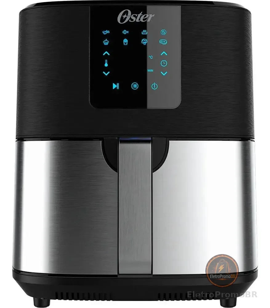 Fritadeira Elétrica Oster Ofrt650 de 4,8L, 1500W, Inox e Painel Touch