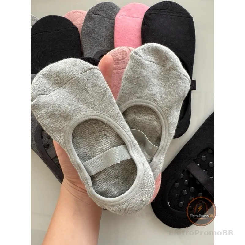 Kit 6 pares Meia yoga Pilates C/ Antiderrapante  Modelo LISA Tam.35-41