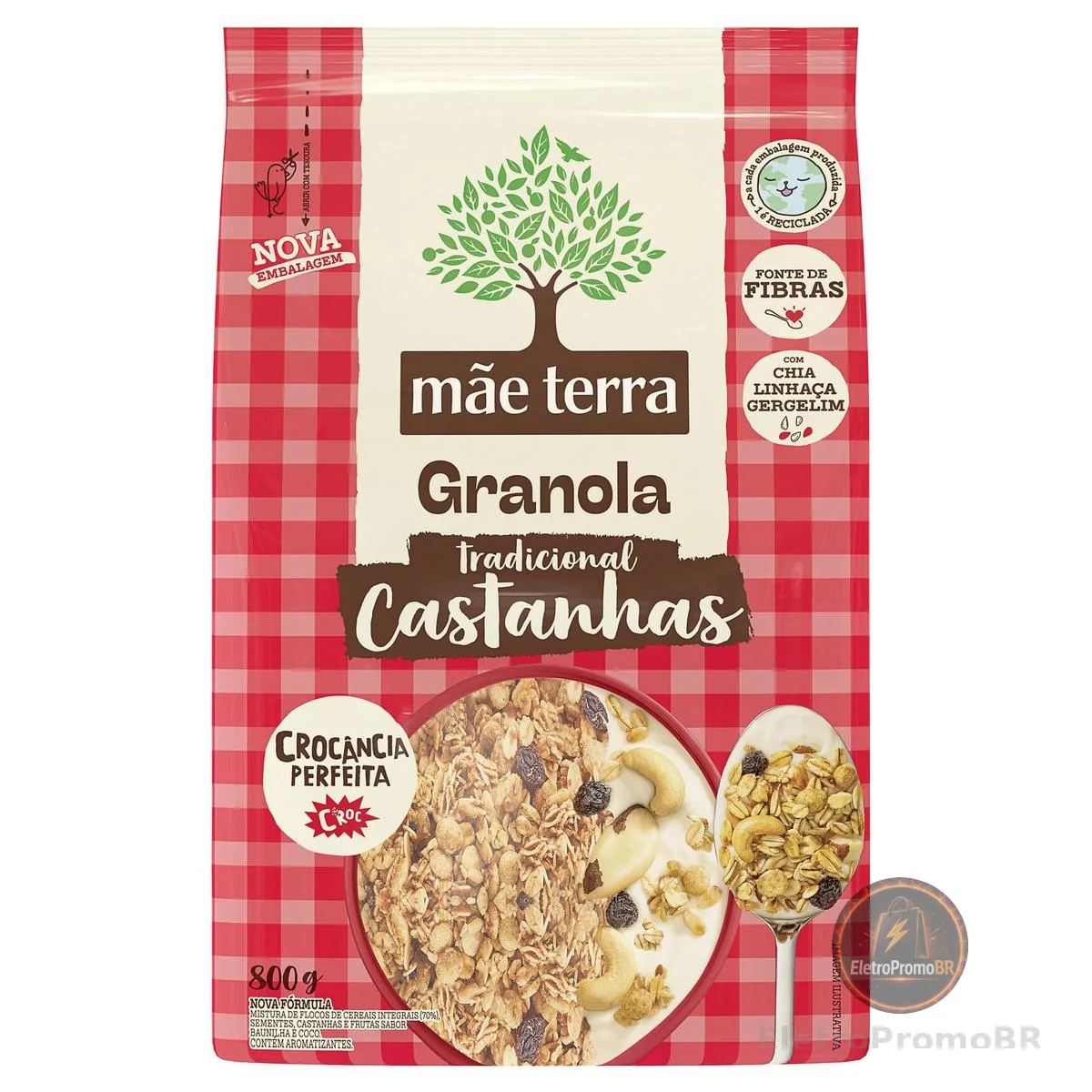 Mãe Terra Granola Tradicional Castanhas Brasileiras 800G