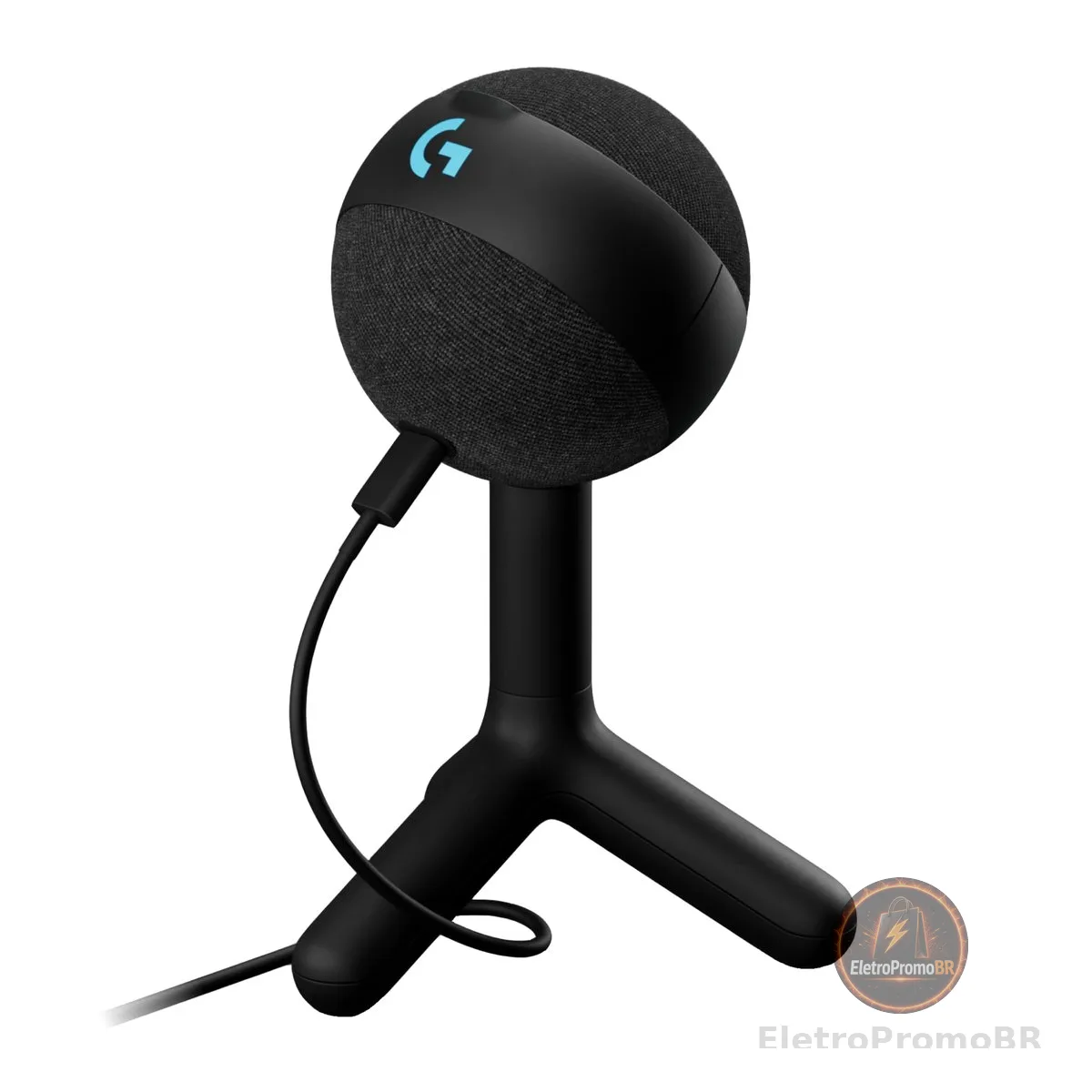 Microfone Condensador Gamer Logitech G Yeti Orb com RGB LIGHTSYNC, Captação Cardioide, Conexão USB Plug and Play para Gravação de Conteúdo e Streaming em PC e Mac - Preto