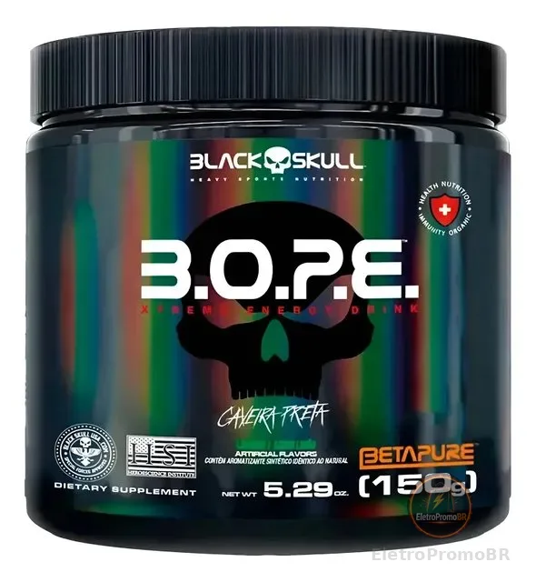 Pré Treino Bope (150g) - Black Skull Sabor Limão