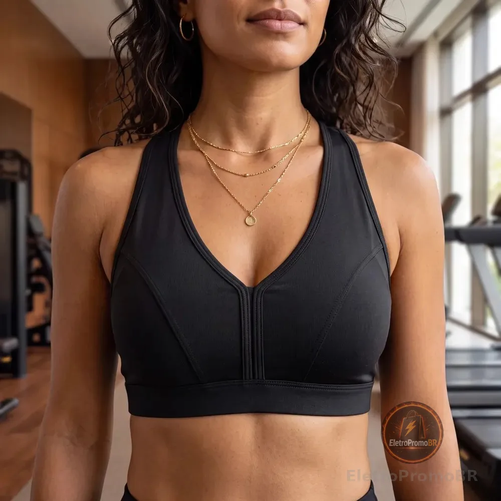 Top Fitness Esportivo Academia Cropped Mercado Livre Basics Preto Liso M