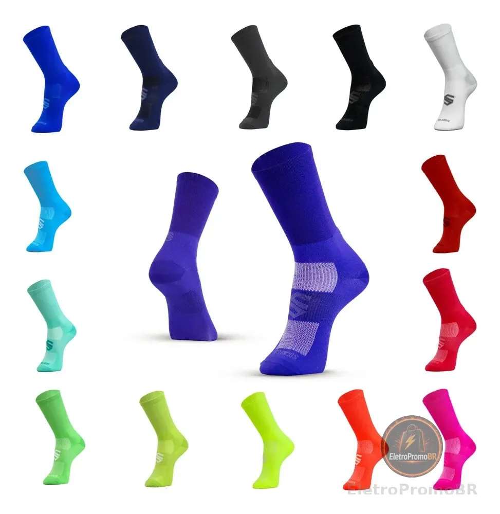 Meia De Corrida Poliamida Esportiva Performance Anti Bolhas Lilás Liso M 39/43 0