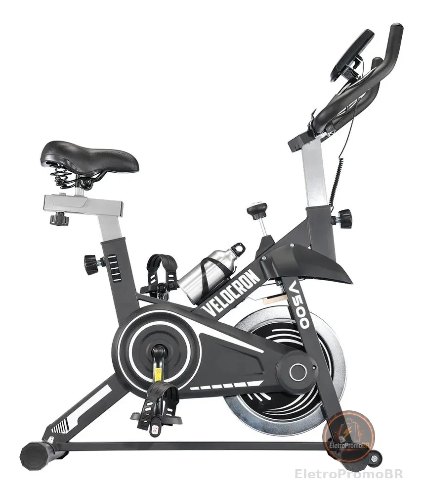 Bicicleta Ergométrica Spinning Inércia 5kg Velocron V500 Preto