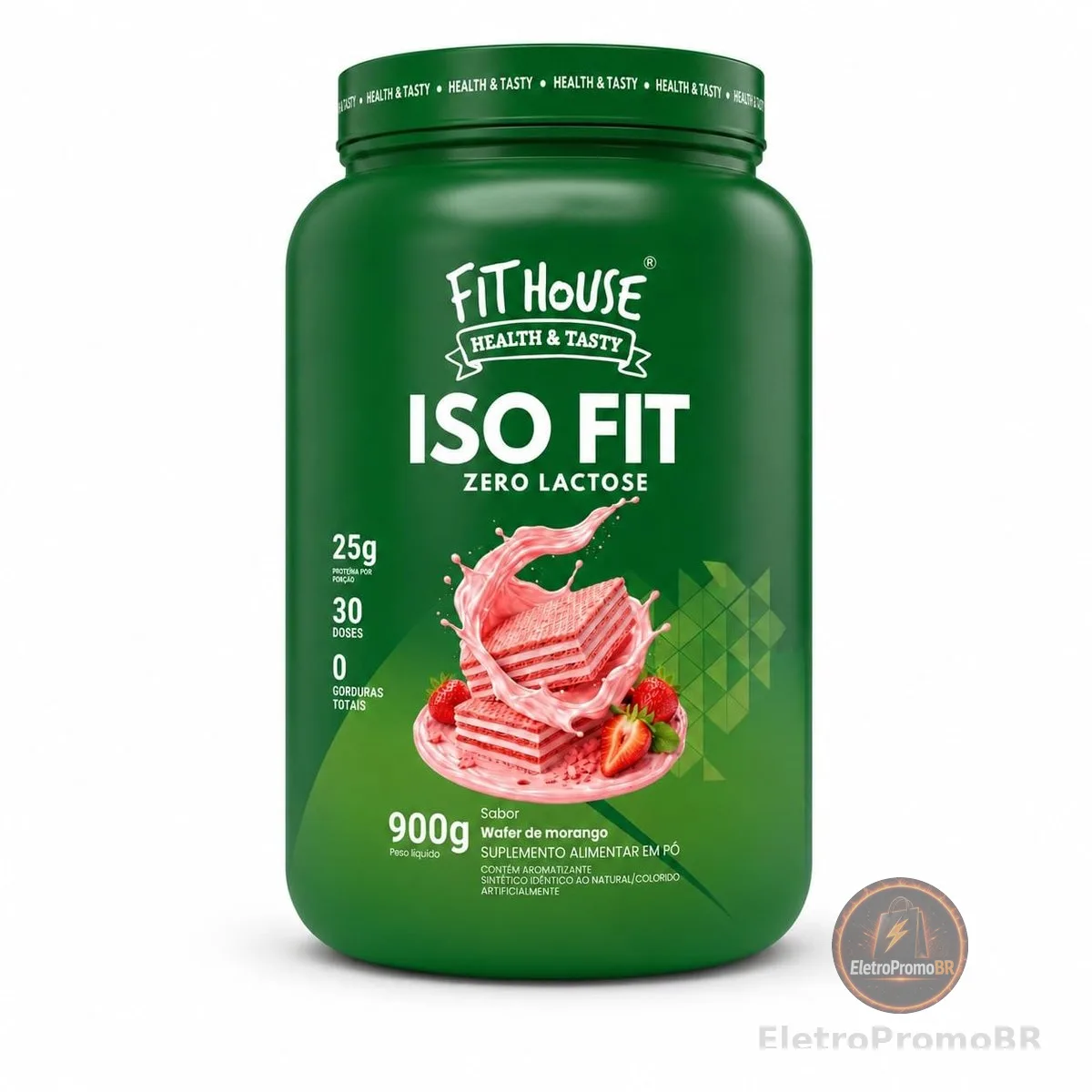 Whey Protein Iso Fit Zero Lactose 25g de Proteína Pote 900g Fit House