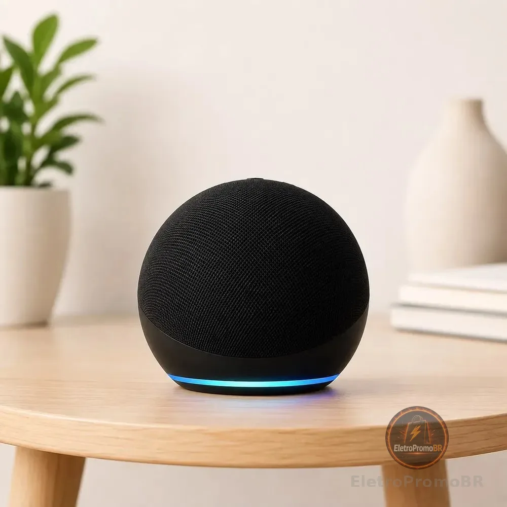 Alaxe Caixa De Som Inteligente Comando Voz Portátil Bluetoot Preto