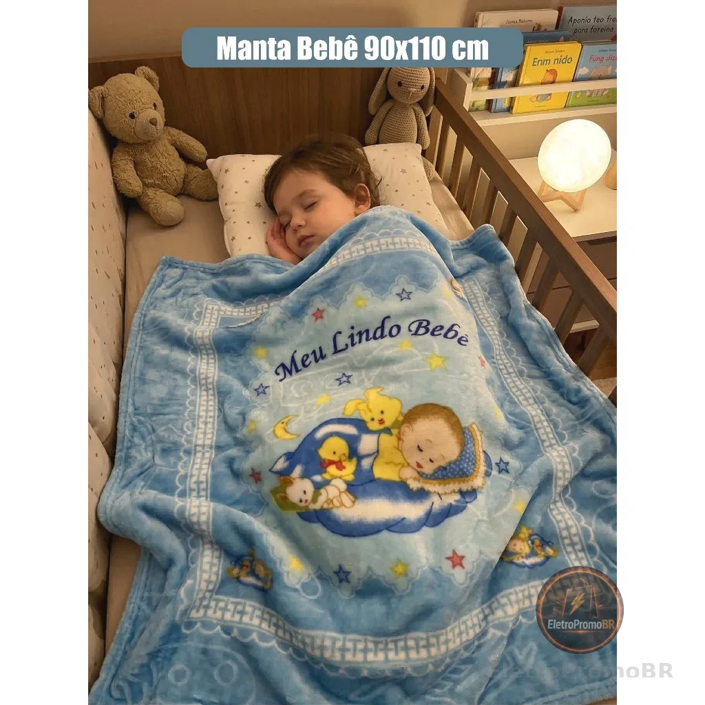 Manta Bebê 90x110 cm Infantil Soft Antialérgico