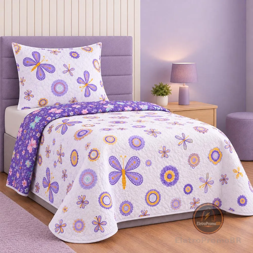 Colcha Cobre Leito Solteiro Studio MIx Premium Matêlado Bouti Kids