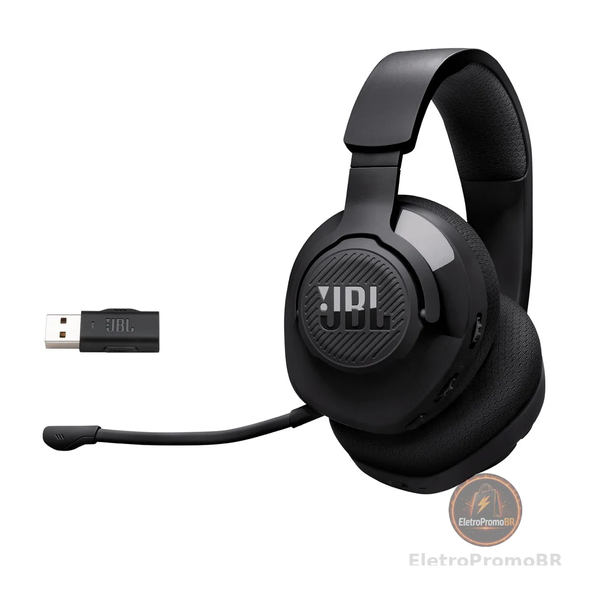 JBL, Fone de Ouvido Com Fio, Quantum 360 Wireless, Headset Gamer, Over Ear, Microfone Removível - Preto
