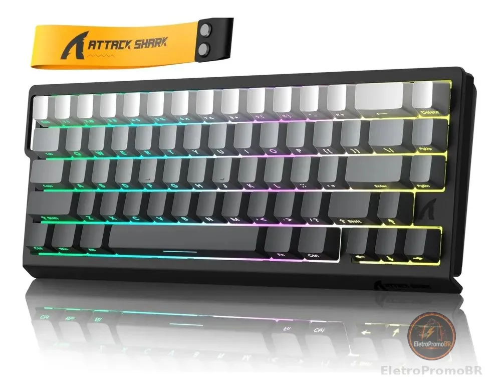 Teclado Mecânico Gamer Attack Shark X68he Noite Iluminada Pela Lua Inglês