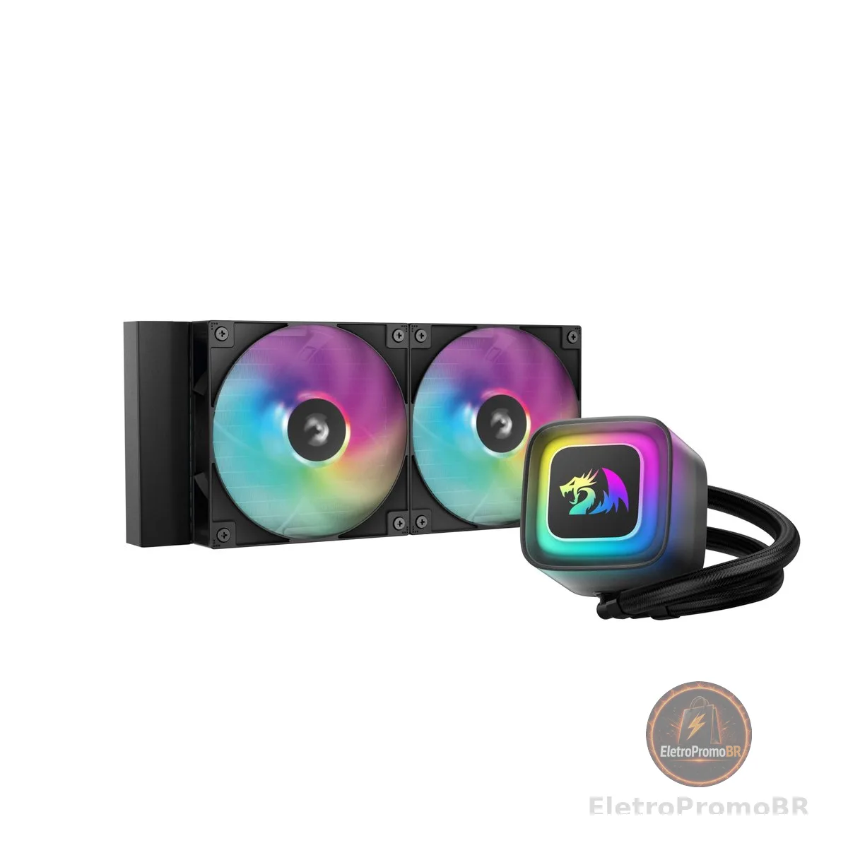 Redragon Water Cooler GamerStorm LE240 RD 240mm RGB Compatível c/ Intel LGA 1851/1700/1200/1151 e AMD AM4/AM5 Preto - R-LE240RD-BKAMMN-A-1