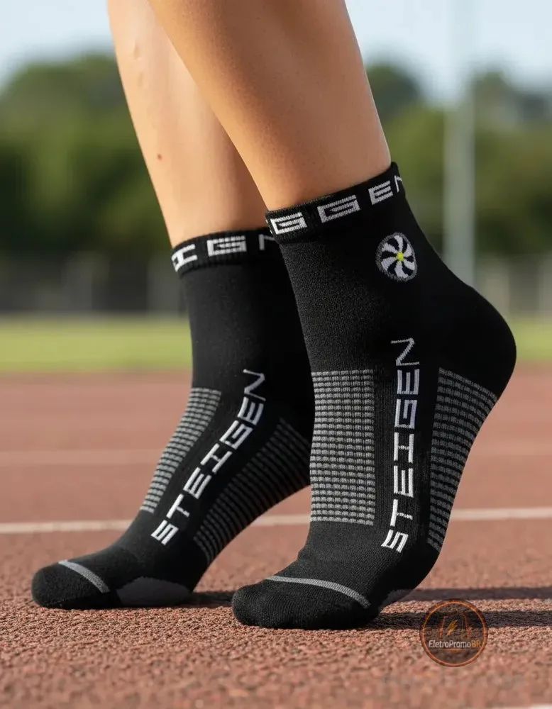 Meia De Corrida Cano Baixo Steigen Black Preto Un