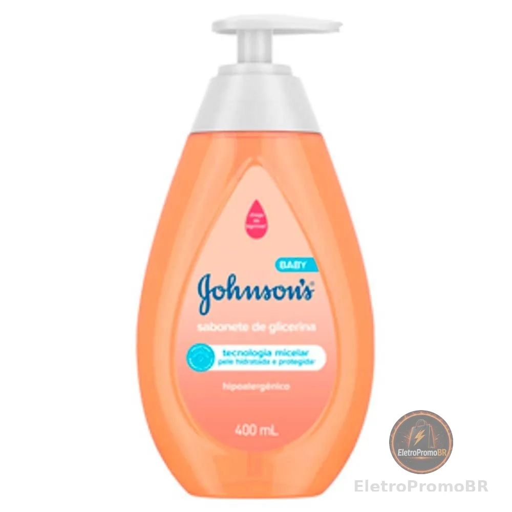 Sabonete Líquido Glicerina Da Cabeça Aos Pés Johnson's Baby, 400ml