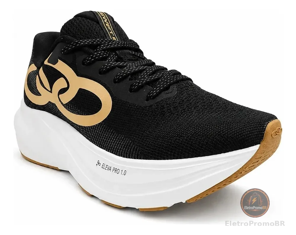 Tênis Olympikus Swift 6 Feminino Preto Caminhada Leve Preto 35 Br