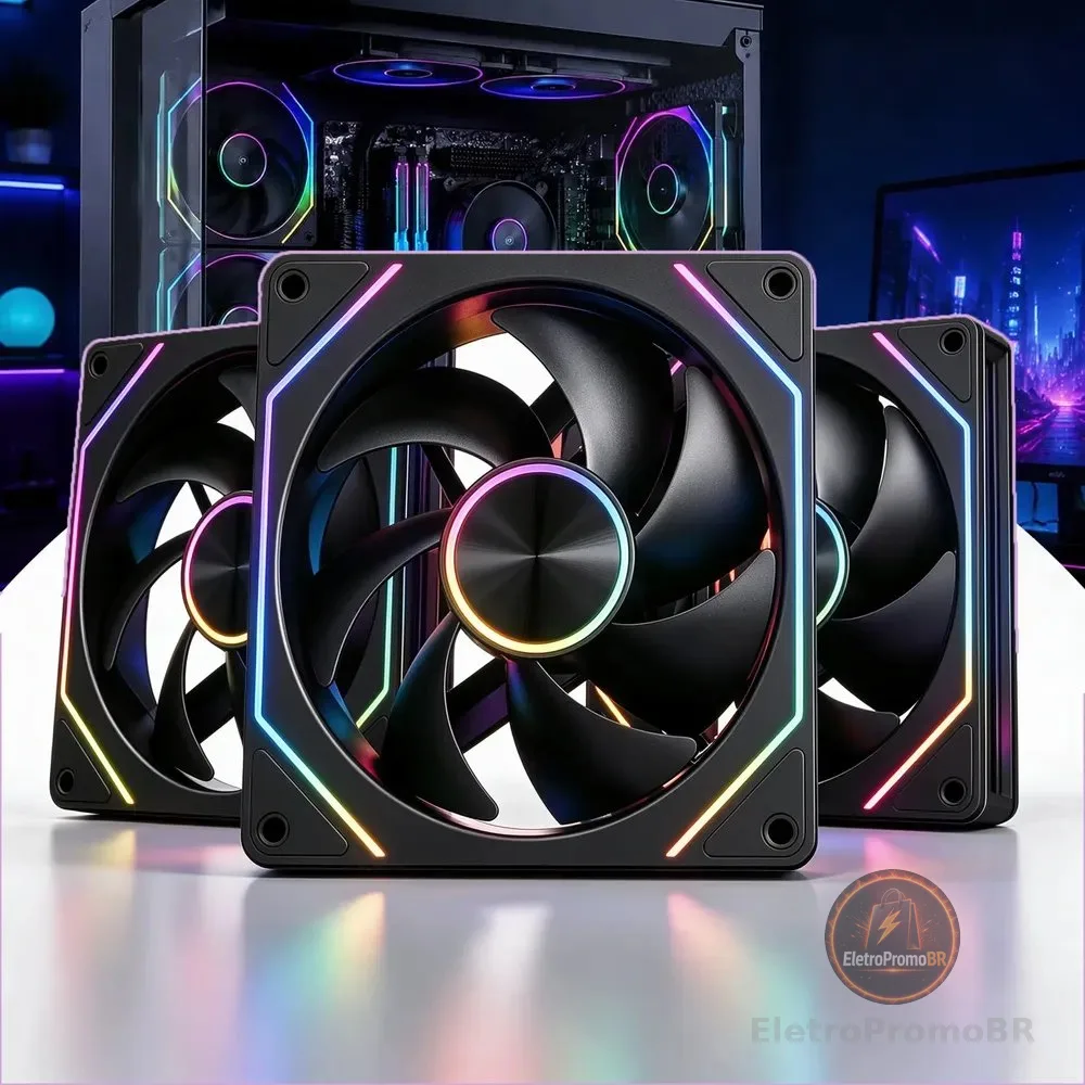 Kit 3 Cooler Led Prism Pro Argb 120mm Preto 3 Pinos 12v