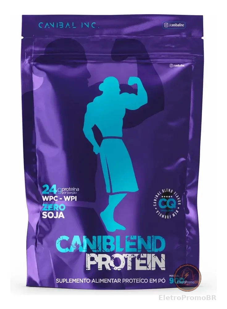 Whey Protein Caniblend Canibal Refil 900g Chocolate Branco
