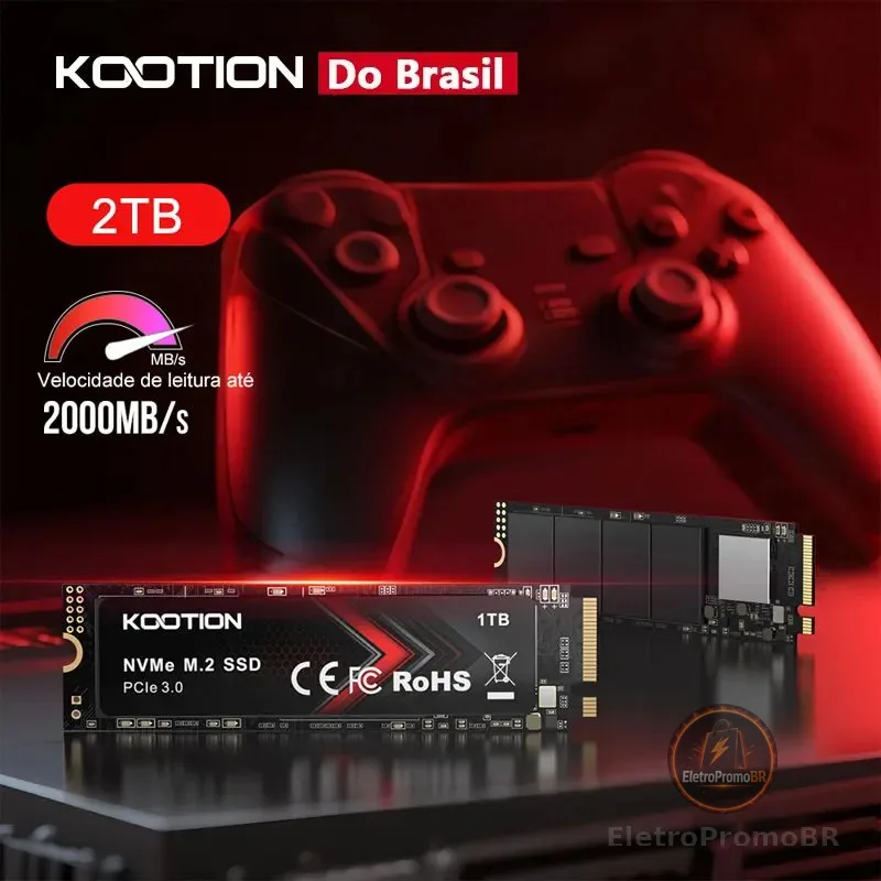 KOOTION SSD M2 NVME 256GB 512GB 1TB 2TB Disco Rígido M.2 2280 Gen3 PCIe 3.0X4 Unidade de Estado Sólido Interna para Laptop Desktop MSI X99