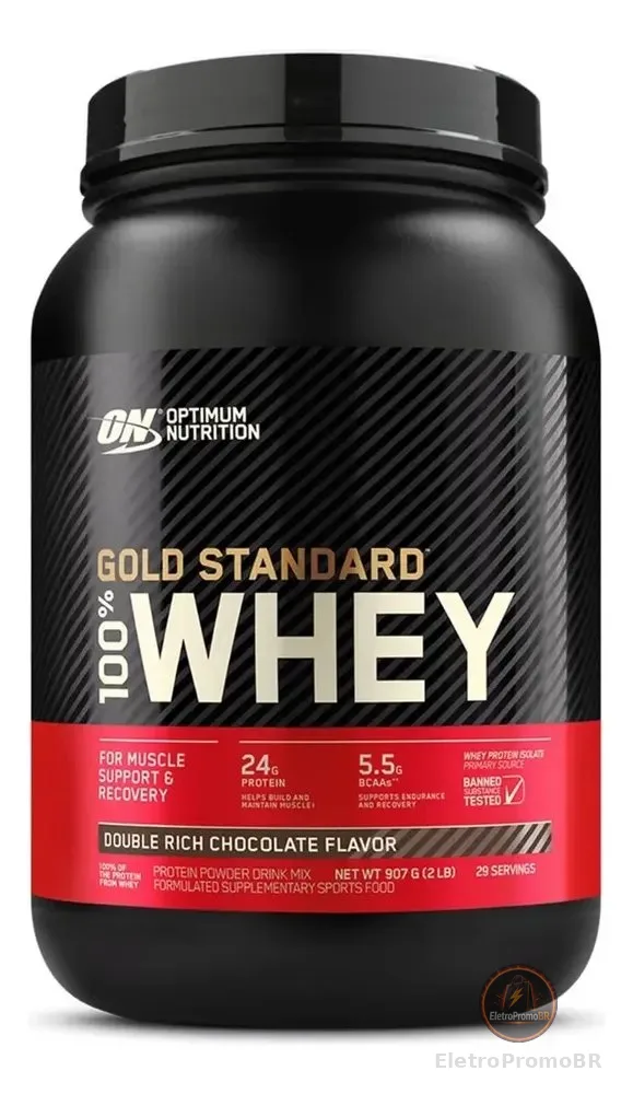 Whey Gold Standard Optimum Nutrition 907g Sabor Chocolate