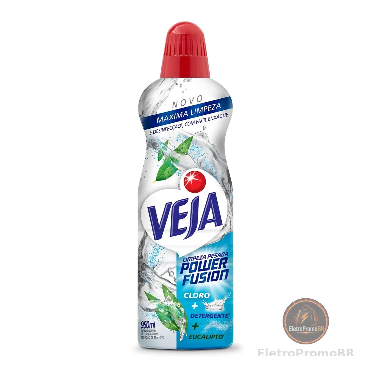 Veja Limpeza Pesada Power Fusion com Cloro Desinfetante e Limpador 950ml
