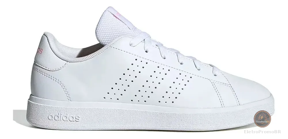Tênis adidas Advantage Base 2.0 Feminino Leve Confortável Branco Liso 35 Br